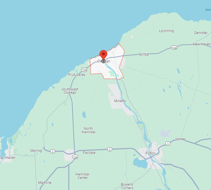 Map of Oswego NY